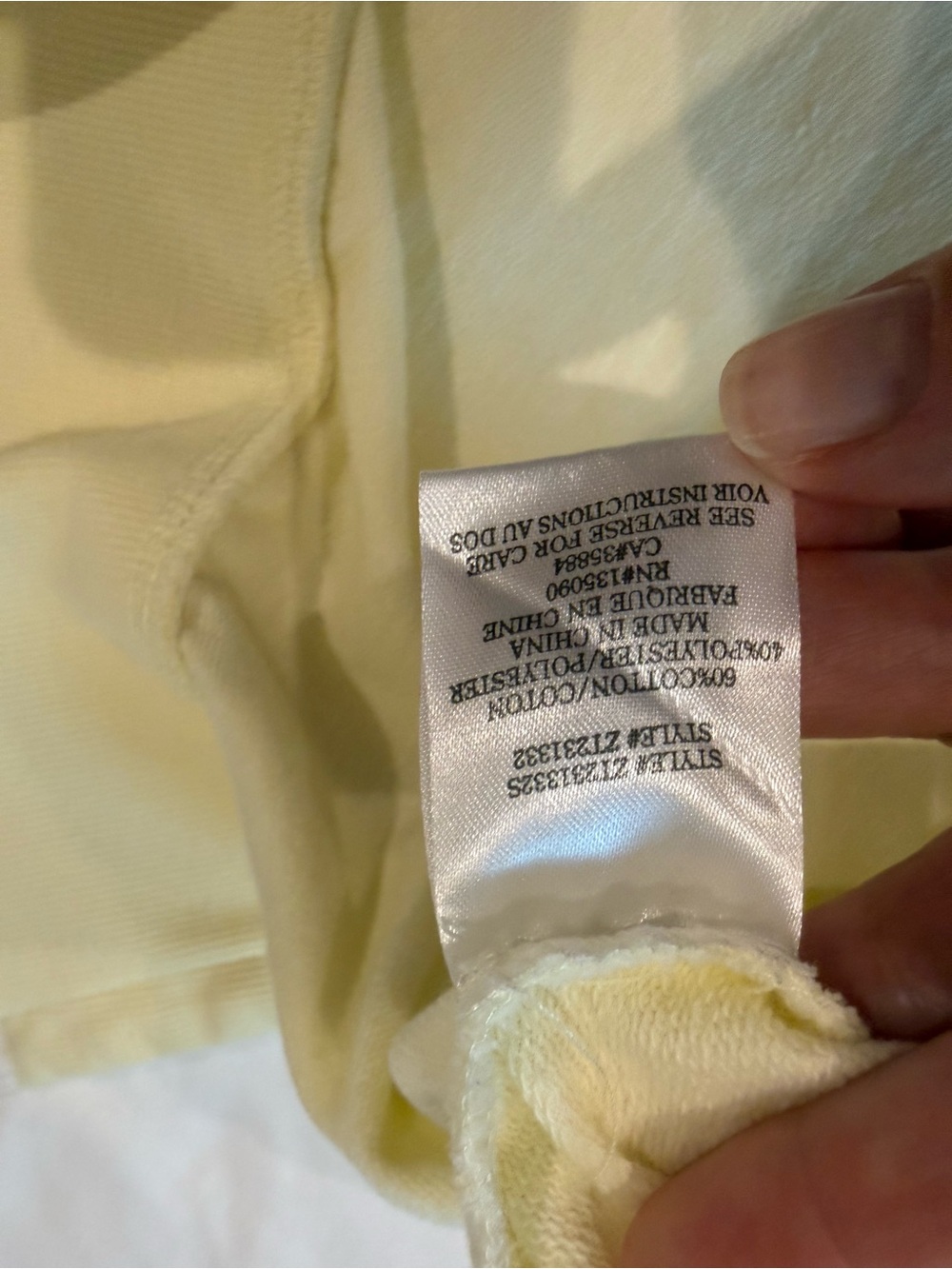 Z Supply Yellow Long Sleeve Top Soft Knit Size XS Casual Basic - Picture 4 of 5